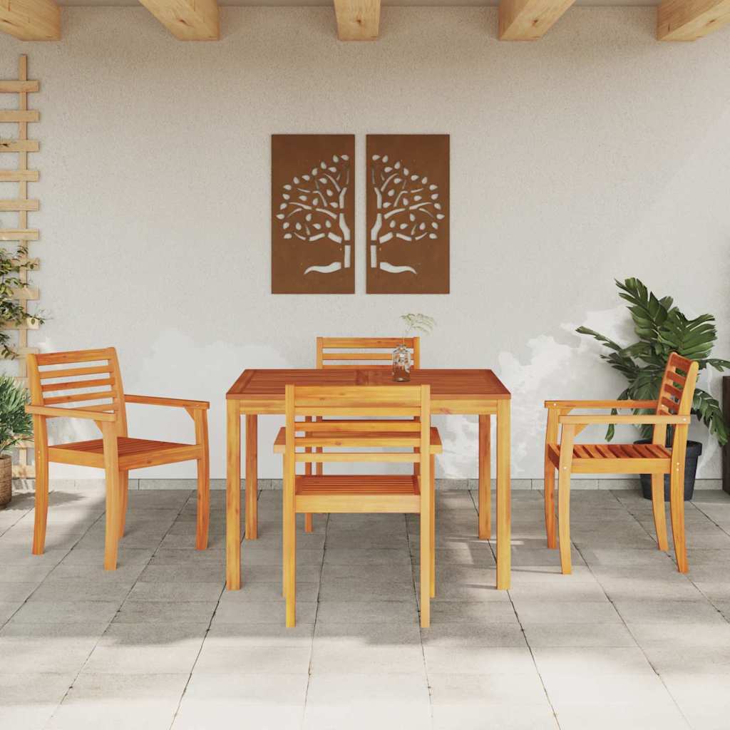 Set da Pranzo per Giardino 5 pcs Marrone 3375672