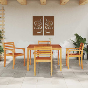 Set da Pranzo per Giardino 5 pcs Marrone 3375672