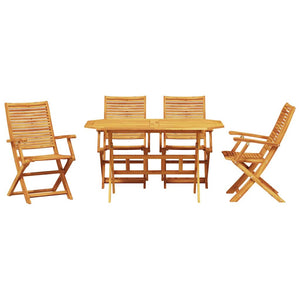 Set da Pranzo per Giardino 5 pcs Marrone 3375712