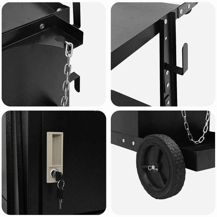 Carrello per saldatura Nero 90 x 46 x 96 cm Acciaio 42010371