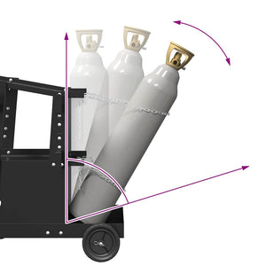 Carrello per saldatura Nero 90 x 46 x 96 cm Acciaio 42010371