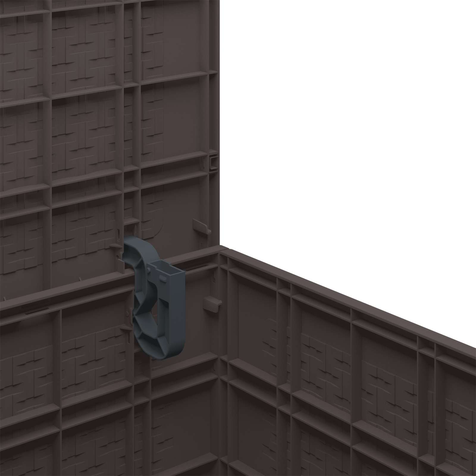 Scatola di Stoccaggio per Giardino Marrone 55 x 53 x 57 cm 870580