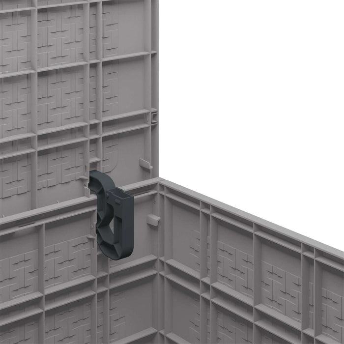 Scatola di Stoccaggio per Giardino con porta Grigio chiaro 870582