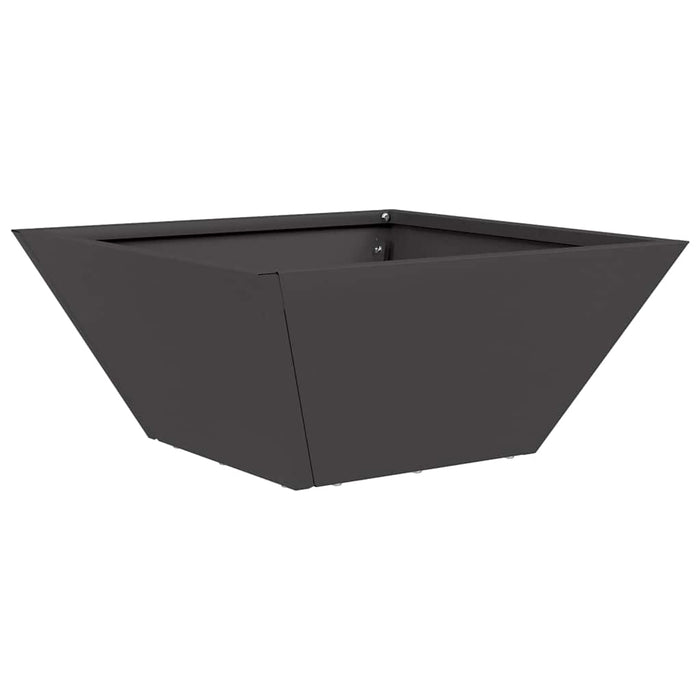 Vaso da Giardino  Nero 35x35x15 cm in Acciaio 873796