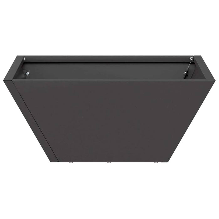 Vaso da Giardino  Nero 35x35x15 cm in Acciaio 873796