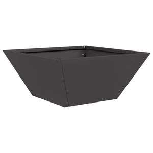 Vaso a Ciotola da Giardino 5 pcs Nero 35 x 35 x 15 cm Acciaio 873797