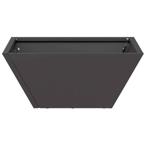 vidaXL Vaso a Ciotola da Giardino 5 pcs Nero 35 x 35 x 15 cm Acciaio