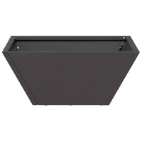 Vaso a Ciotola da Giardino 5 pcs Nero 35 x 35 x 15 cm Acciaio 873797