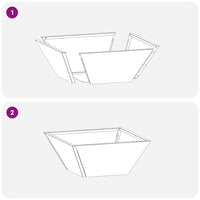 Vaso da giardino bianco  35x35x15 cm in acciaio 873798