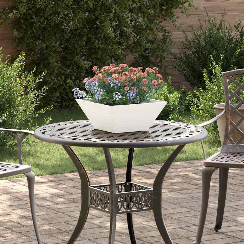 Vaso da giardino 5 pz-Set di 5 Fioriera da Esterno-Contenitore per Piante Bianco 35 x 35 x 15 cm