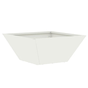 Set di Vasi da Giardino  5 pcs Bianchi 35x35x15 cm in Acciaio. 873799