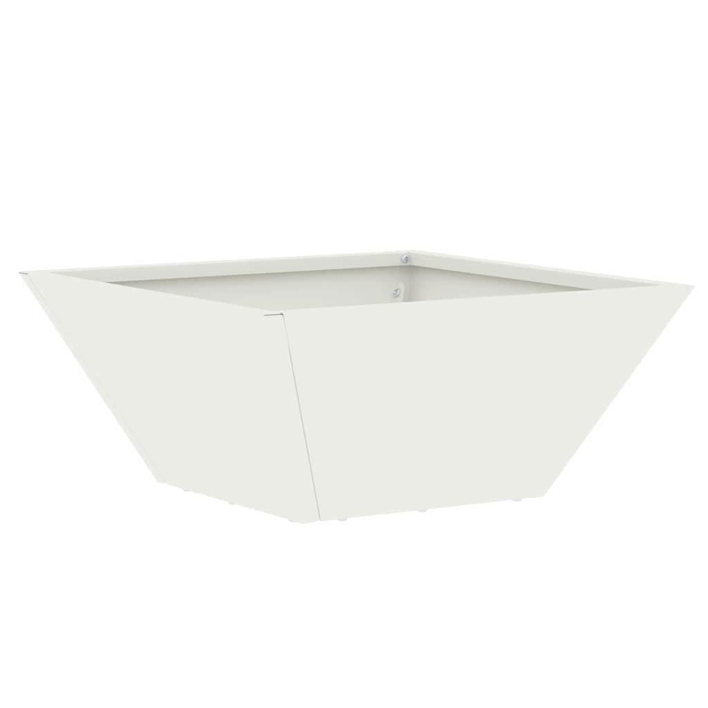 Vaso da giardino 5 pz-Set di 5 Fioriera da Esterno-Contenitore per Piante Bianco 35 x 35 x 15 cm