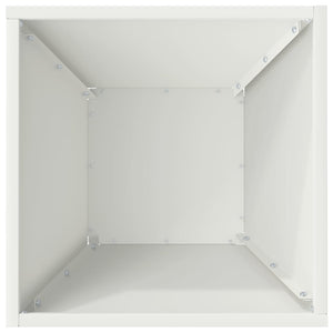 Vaso da giardino 5 pz-Set di 5 Fioriera da Esterno-Contenitore per Piante Bianco 35 x 35 x 15 cm