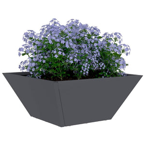 Vaso a Ciotola da Giardino 5 pcs Antracite 35 x 35 x 15 cm 873801
