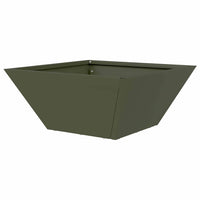 Vaso da giardino verde oliva 35x35x15 cm in acciaio di 873802