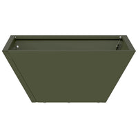 Vaso da giardino verde oliva 35x35x15 cm in acciaio di 873802
