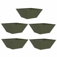 Vaso a Ciotola da Giardino 5 pcs Oliver verde 35 x 35 x 15 cm 873803