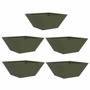 Vaso a Ciotola da Giardino 5 pcs Oliver verde 35 x 35 x 15 cm 873803