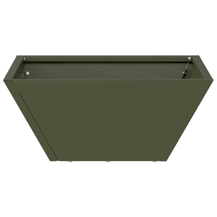 vidaXL Vaso a Ciotola da Giardino 5 pcs Oliver verde 35 x 35 x 15 cm