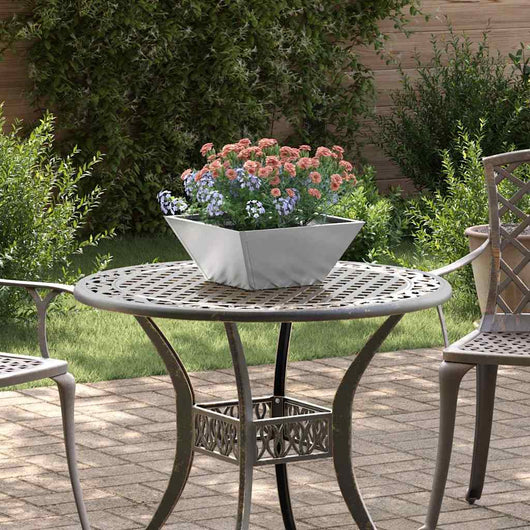 Vaso da giardino 5 pz-Set di 5 Fioriera da Esterno-Contenitore per Piante Argento 35 x 35 x 15 cm
