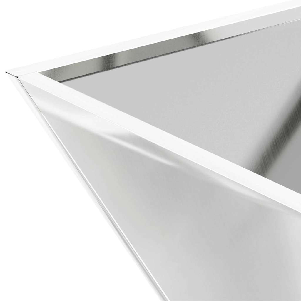 Vaso a Ciotola da Giardino Argento 35 x 35 x 15 cm 873806