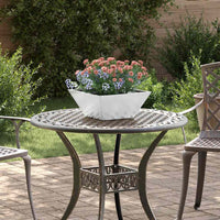 Vaso da giardino 5 pz-Set di 5 Fioriera da Esterno-Contenitore per Piante Argento 35 x 35 x 15 cm Acciaio zincato