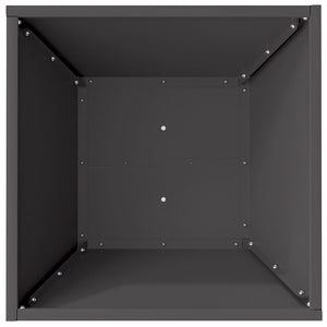 Vaso da giardino-Fioriera Esterno-Contenitore per Piante Nero 40 x 40 x 15 cm Acciaio laminato a freddo