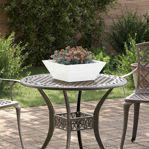 Vaso da giardino-Fioriera da Esterno-Contenitore per Piante Bianco 40 x 40 x 15 cm