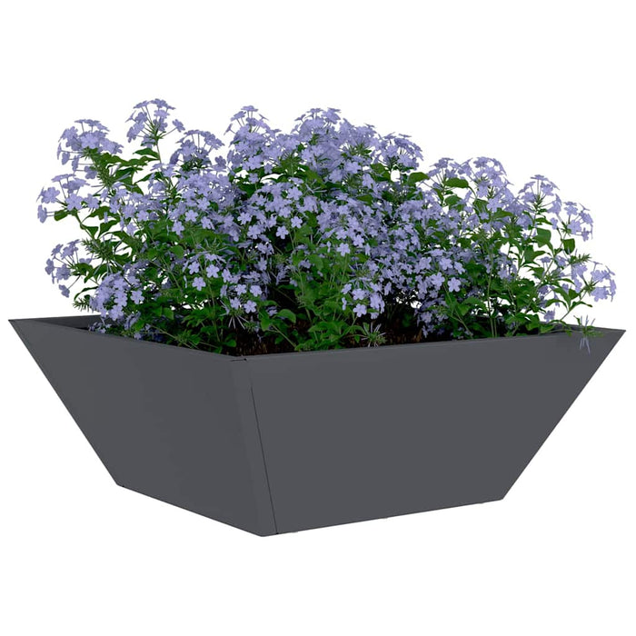 Vaso da giardino 5 pz-Set di 5 Fioriera da Esterno-Contenitore per Piante Antracite 40 x 40 x 15 cm