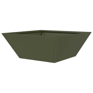 Ciotole per Giardino - 5 pz Verde Oliva (40x40x15 cm) in Acciaio. 873817