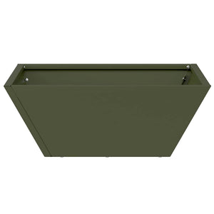 Ciotole per Giardino - 5 pz Verde Oliva (40x40x15 cm) in Acciaio. 873817