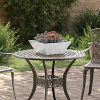 Vaso da giardino 5 pz-Set di 5 Fioriera da Esterno-Contenitore per Piante Argento 40 x 40 x 15 cm