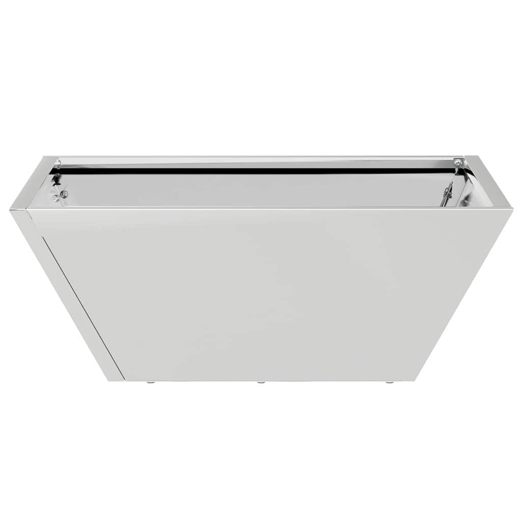 Vaso da giardino 5 pz-Set di 5 Fioriera da Esterno-Contenitore per Piante Argento 40 x 40 x 15 cm