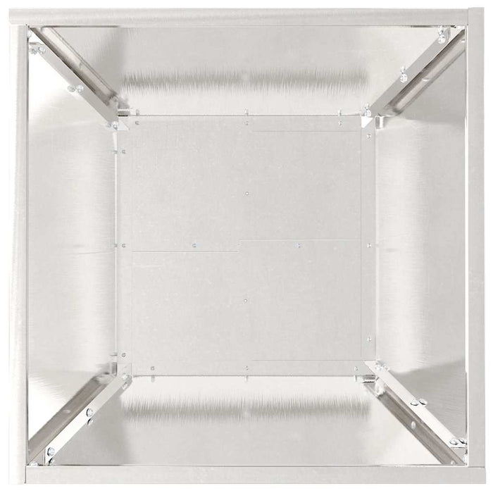 Set di 5 Ciotole da Giardino - Vasi 40x40x15 cm in Acciaio Inossidabile 873819