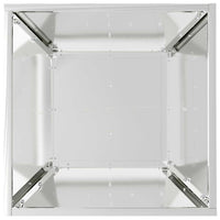 Vaso da giardino-Fioriera da Esterno-Contenitore per Piante Argento 40 x 40 x 15 cm Acciaio zincato