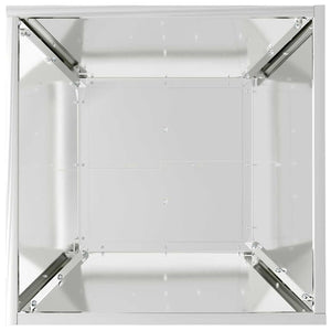 Vaso da giardino-Fioriera da Esterno-Contenitore per Piante Argento 40 x 40 x 15 cm Acciaio zincato