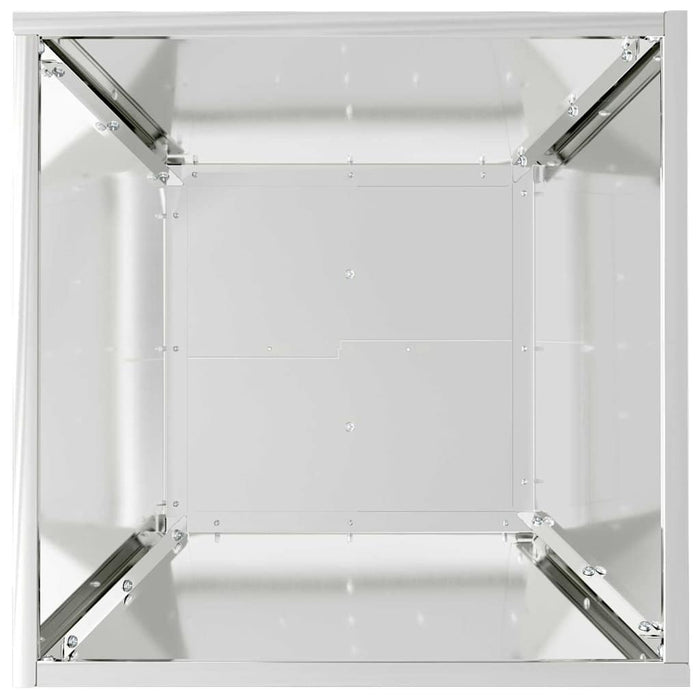 Vaso da giardino-Fioriera da Esterno-Contenitore per Piante Argento 40 x 40 x 15 cm Acciaio zincato