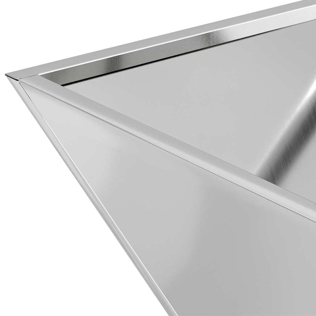 vidaXL Vaso a Ciotola da Giardino 5 pcs Argento 40 x 40 x 15 cm