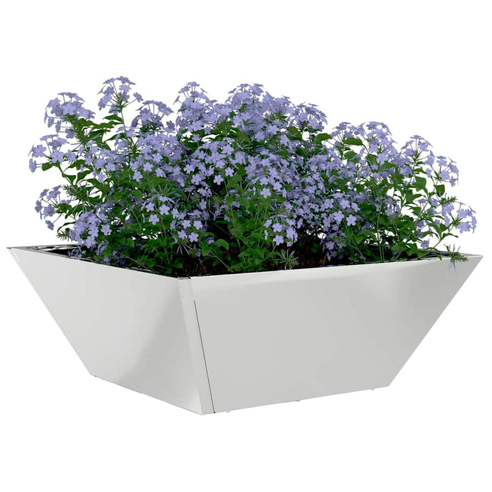 vidaXL Vaso a Ciotola da Giardino 5 pcs Argento 40 x 40 x 15 cm