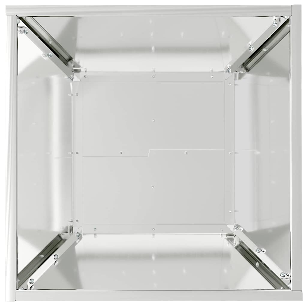 vidaXL Vaso a Ciotola da Giardino 5 pcs Argento 40 x 40 x 15 cm