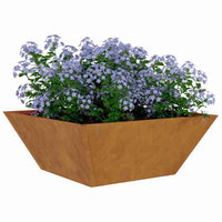 Set di vasi da giardino , 5 pezzi, 40x40x15 cm, in acciaio resistente alle intemperie. 873823