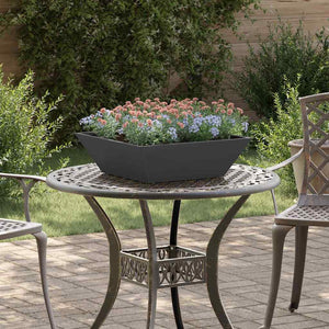 Vaso da Giardino Bowl di  Nero 50x50x15 cm in Acciaio 873824