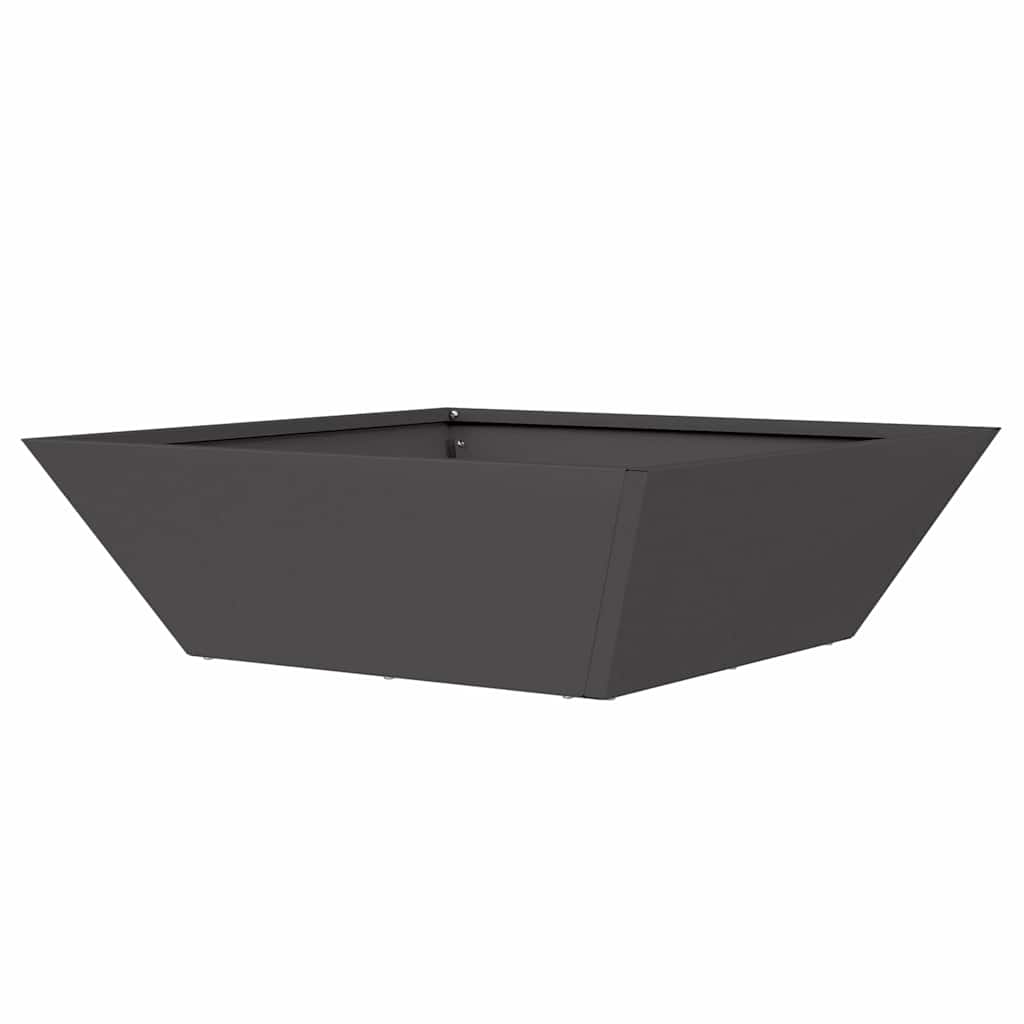 Vaso da Giardino Bowl di  Nero 50x50x15 cm in Acciaio 873824