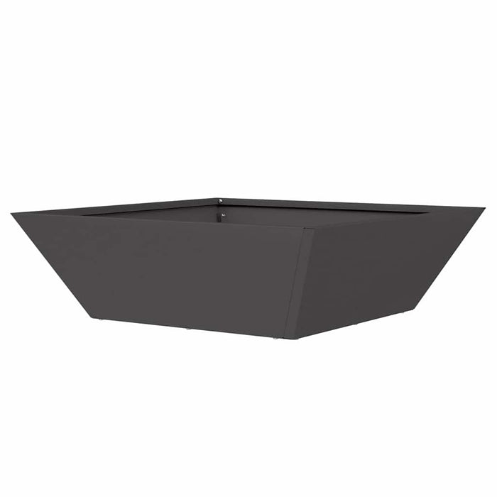 Vaso da Giardino Bowl di  Nero 50x50x15 cm in Acciaio 873824