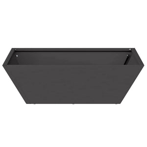 Vaso da Giardino Bowl di  Nero 50x50x15 cm in Acciaio 873824
