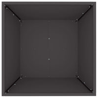 Vaso da Giardino Bowl di  Nero 50x50x15 cm in Acciaio 873824