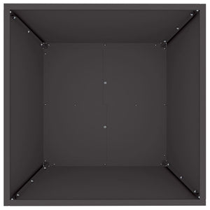 Vaso da Giardino Bowl di  Nero 50x50x15 cm in Acciaio 873824