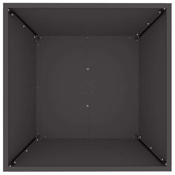 Vasi da giardino a ciotola , 5 pezzi neri, misure 50x50x15 cm in acciaio. 873825