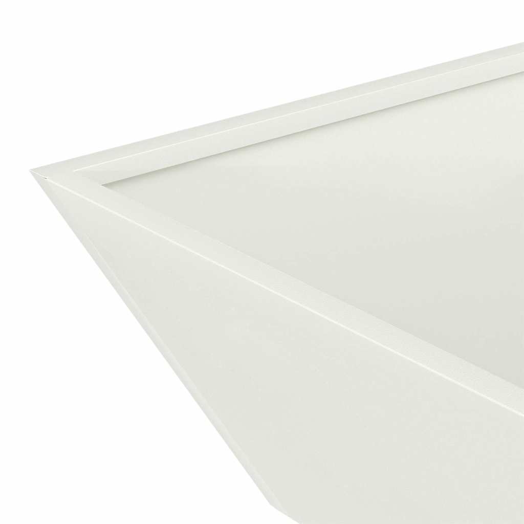 vidaXL Vaso a Ciotola da Giardino 5 pcs Bianco 50 x 50 x 15 cm Acciaio