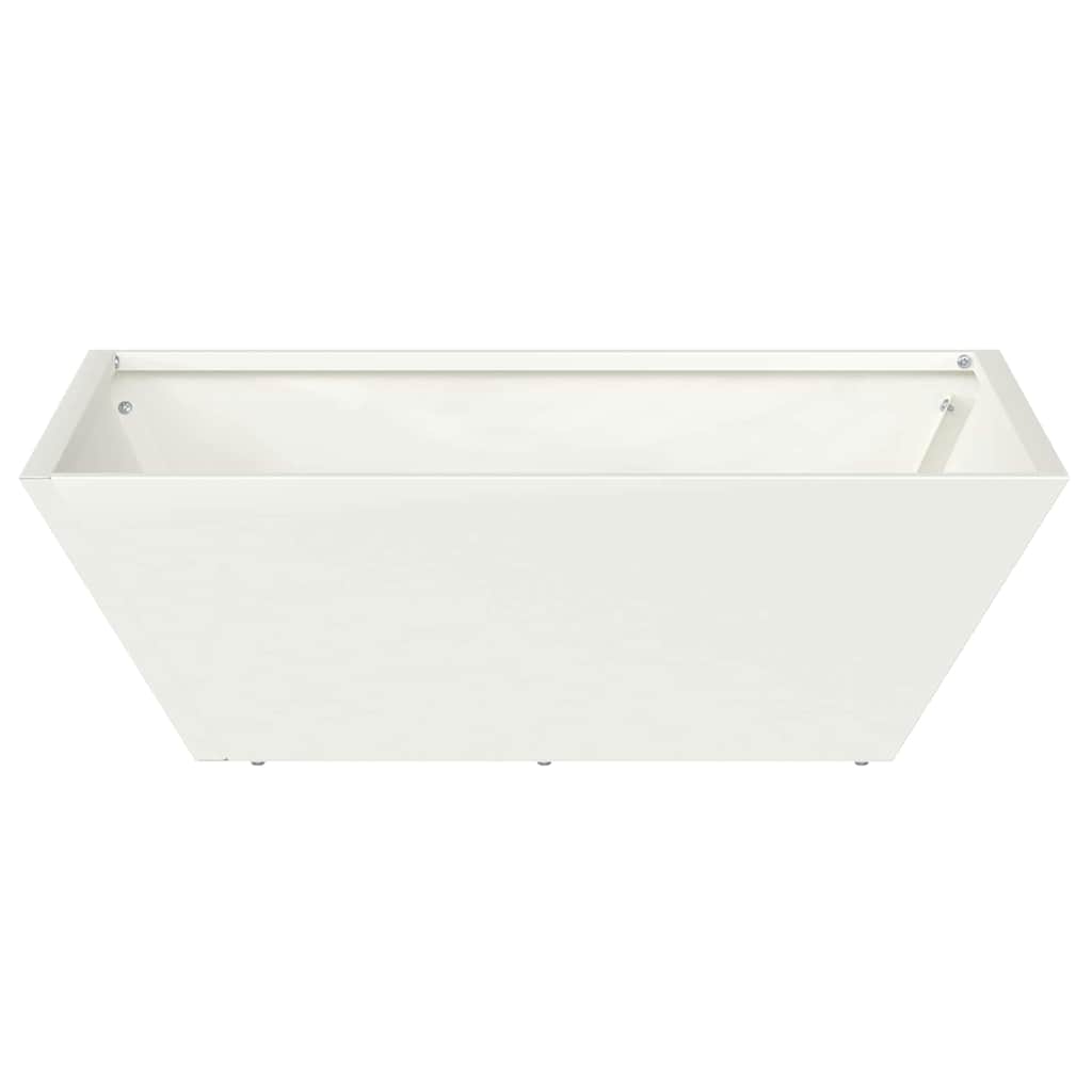 vidaXL Vaso a Ciotola da Giardino 5 pcs Bianco 50 x 50 x 15 cm Acciaio